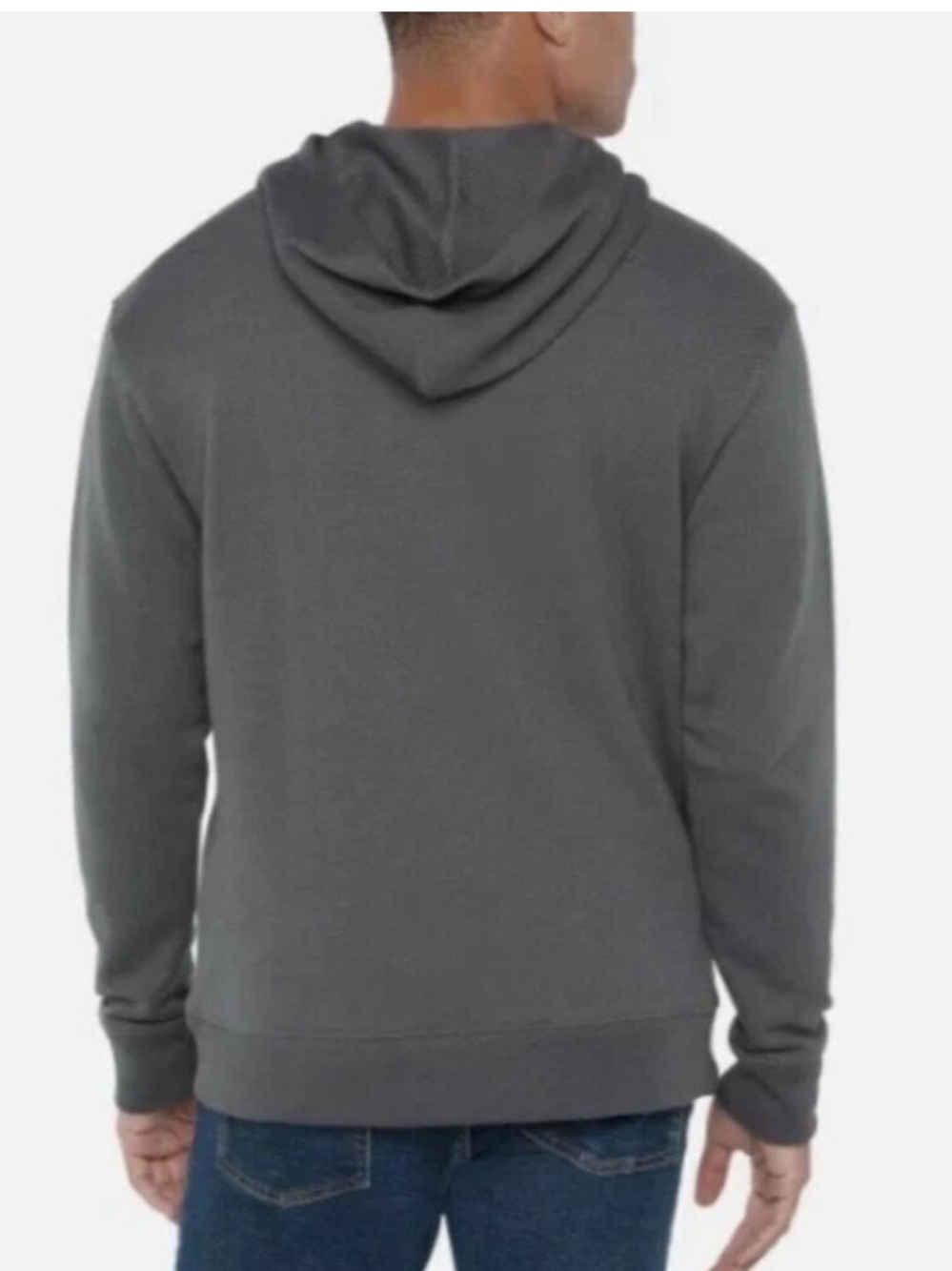 Gap Men's Gray Textured Hoodie Pullover Sweatshirt - Picture 3 of 12